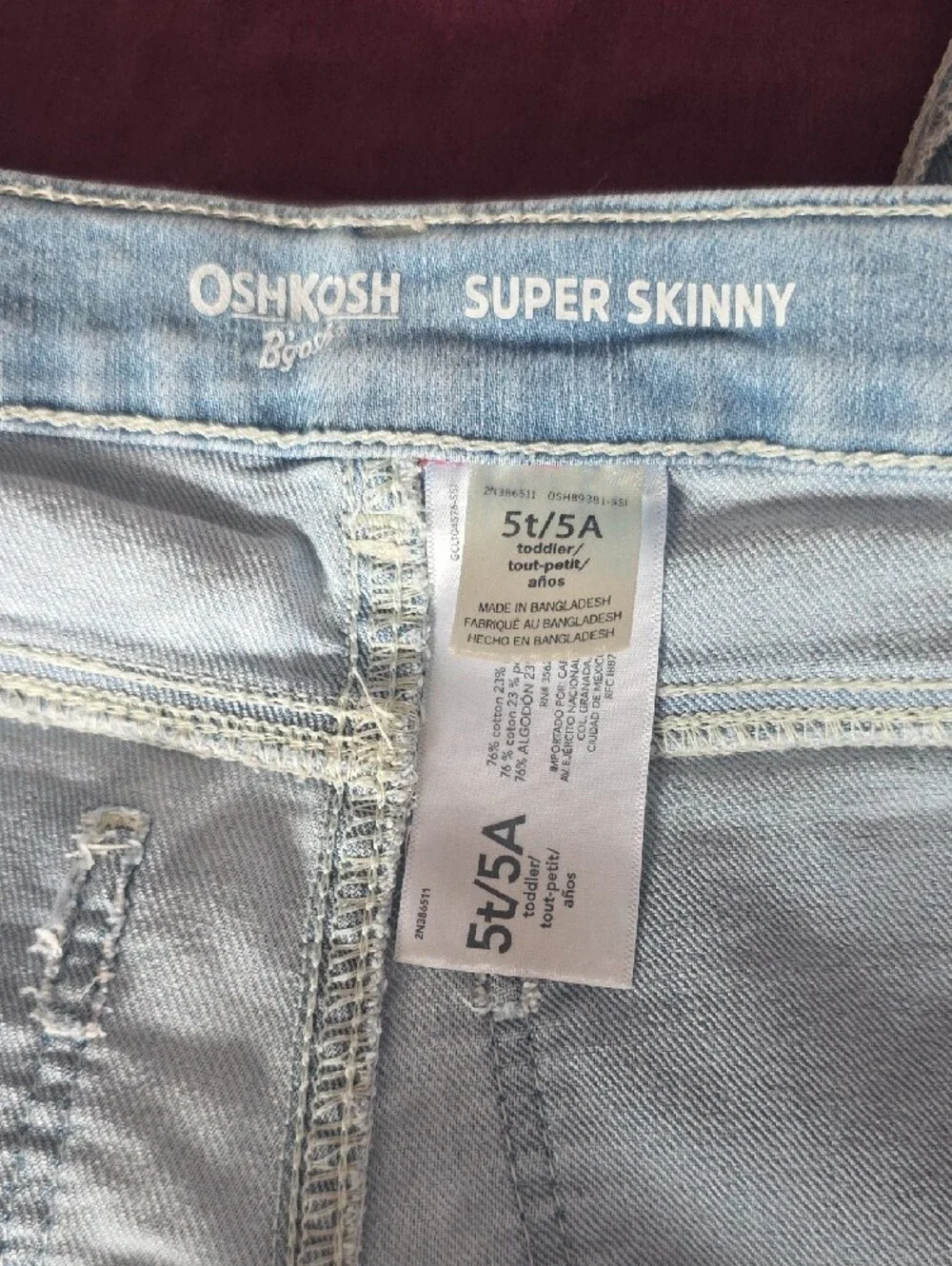 OshKosh B'Gosh Light Blue Kids Skinny Jeans